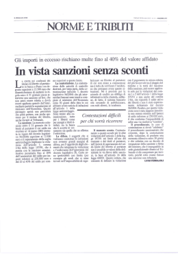In vista sanzioni senza sconti