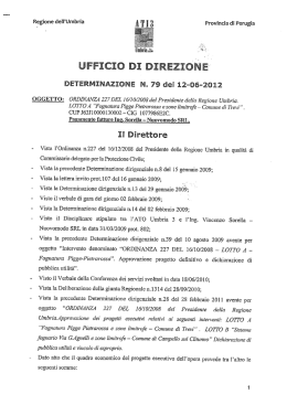 Determinazione n. 79 del 12/06/2012 e Lettera di