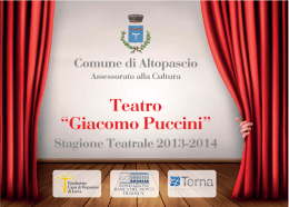 Libretto Teatro Puccini Altopascio