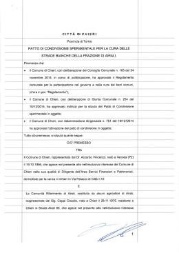 Patto di condivisione Chieri