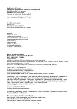 La Biennale di Venezia 54. Festival Internazionale di Musica