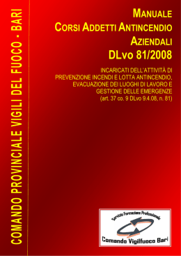 Manuale addetti antincendio