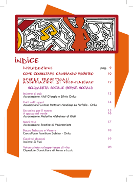 INDICE - Volontariato Lazio
