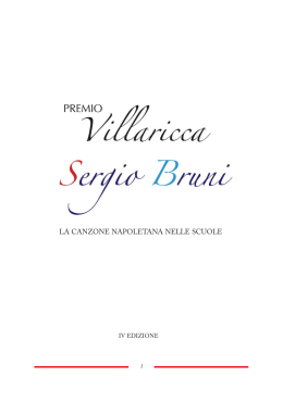Libretto della quarta edizione - Premio Villaricca Sergio Bruni