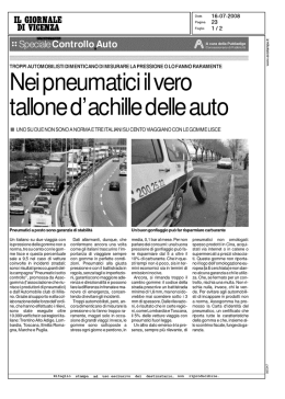 il gidrnale di vicenza - Pneumatici sotto controllo