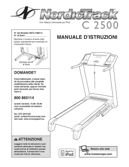 manuale d`istruzioni - Icon Heath & Fitness