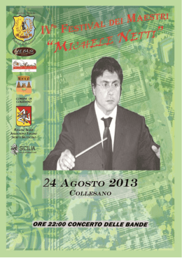 IV&deg; Festival dei Maestri "Michele Netti"