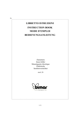 libretto istruzioni instruction book mode d`emploi bedienungsanleitung