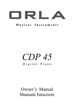 Owner`s Manual Manuale Istruzioni