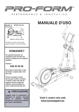 manuale d`uso - Icon Heath & Fitness