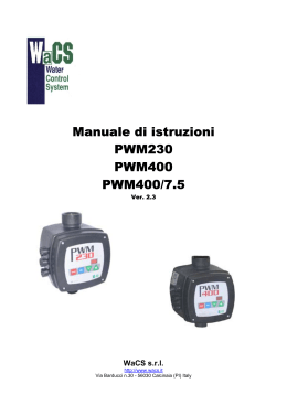 Manuale di istruzioni PWM230 PWM400 PWM400/7.5