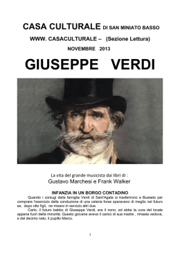 giuseppe verdi - Casa Culturale San Miniato Basso