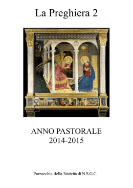 Secondo Libretto - Parrocchia della Nativit&agrave;