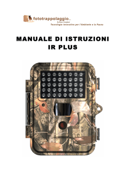 MANUALE DI ISTRUZIONI IR PLUS