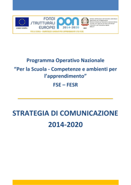 strategia di comunicazione 2014-2020