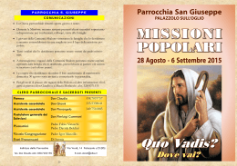 Libretto Missioni - Oratorio San Giuseppe
