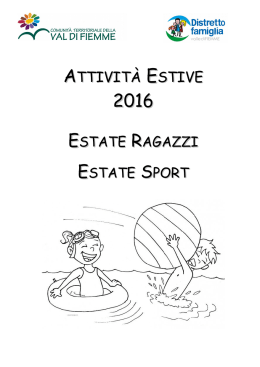 Lettera - libretto Ragazzi-Sport 2016