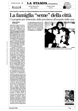 ALESSANDRIA. Famiglia seme della città
