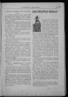 LA SCUOLA MATERNA