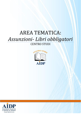 AREA TEMATICA: Assunzioni- Libri obbligatori