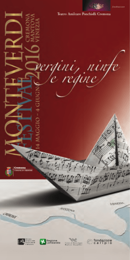 Libretto Monteverdi Festival 2016