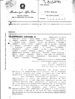 T. &Egrave;OSO`TO - Cooperazione Italiana allo Sviluppo