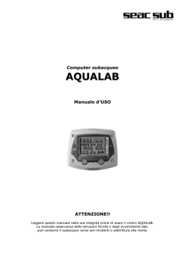 Manuale Aqualab Italiano