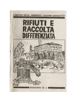 Rifiuti e raccolta differenziata