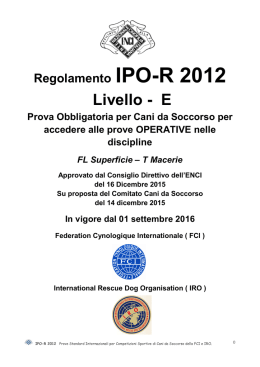 Regolamento IPO-R 2012 Livello - E