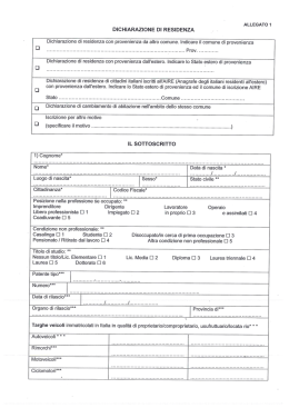 dichiarazione di residenza