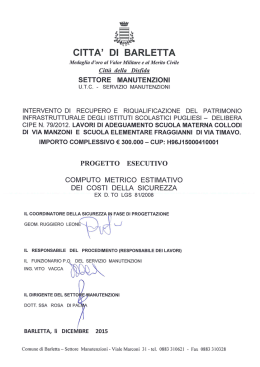 4 sic - computo metrico dei costi della sicurezza