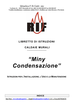 Libretto istruzioni - Idraulica F.lli Gatti snc