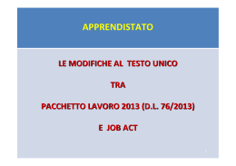 Il contratto di Apprendistato