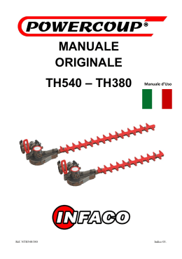 MANUALE ORIGINALE TH540 – TH380 Manuale d`Uso