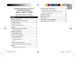 SE338 / SE338M MANUALE PER L`UTENTE