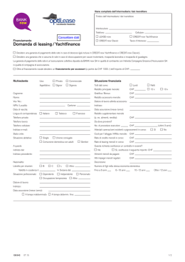 Privato: Domanda di leasing/finanziamento