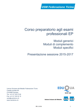 Corso preparatorio agli esami professionali EP