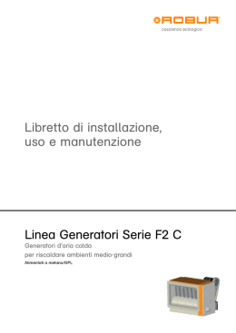 Linea Generatori Serie F2 C Libretto di installazione, uso e