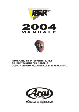 Manuale tecnico caschi Arai