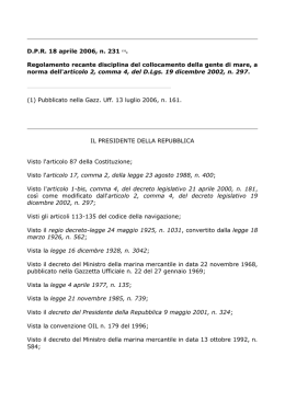 DPR 18 aprile 2006, n. 231