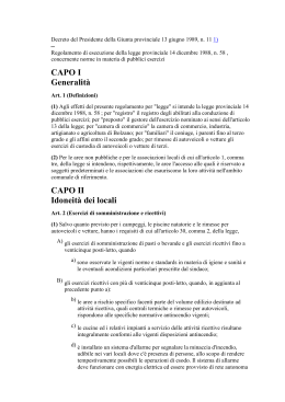Decreto del Presidente della Giunta provinciale 13 giugno 1989