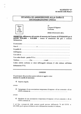 dichiarazione unica - Comune di Stignano