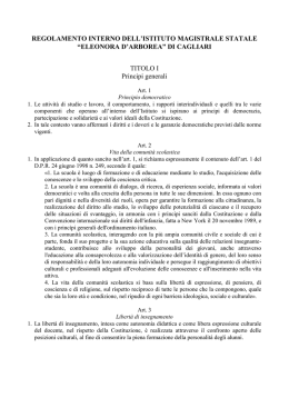 Regolamento interno - Liceo Eleonora D`Arborea