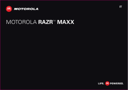 RAZR MAXX - Manuale dell`utente