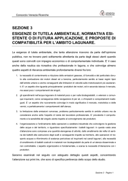 sezione 3 esigenze di tutela ambientale, normativa esi