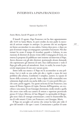 intervista a papa francesco