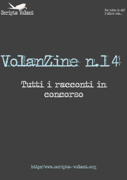 VolanZine n&deg;14: tutti i racconti in concorso - scripta