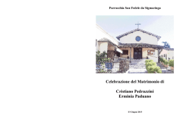 Parrocchia San Fedele da Sigmaringa Celebrazione del Matrimonio