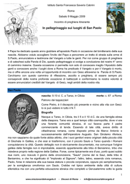 In pellegrinaggio sui luoghi di San Paolo