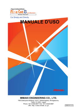 Manuale d`uso FineCut8 per Illustrator